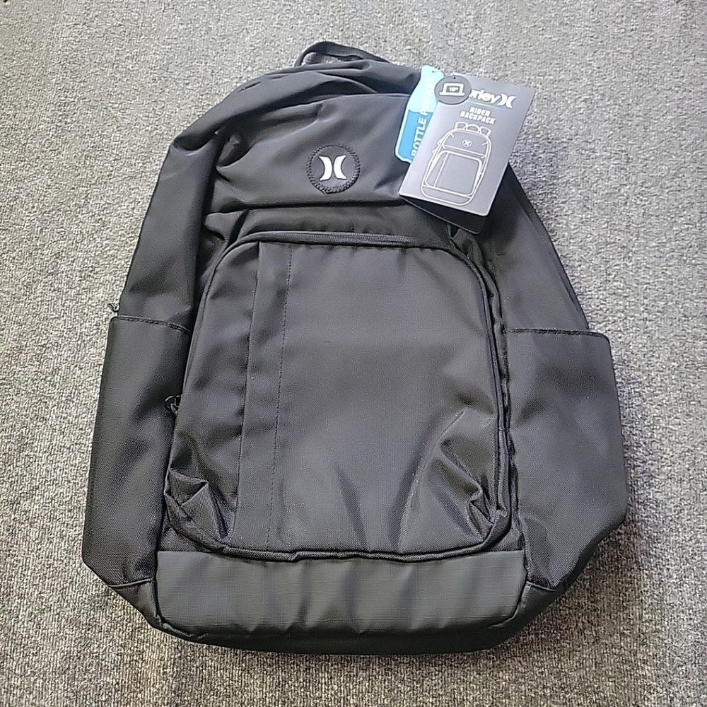Hurley Rider Backpack Black 15" Laptop bag  Padded Organizer 9A7386-023 Gorpcore